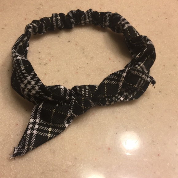 Accessories - 🏁 Black Plaid Women’s Bow Headband 🏁
